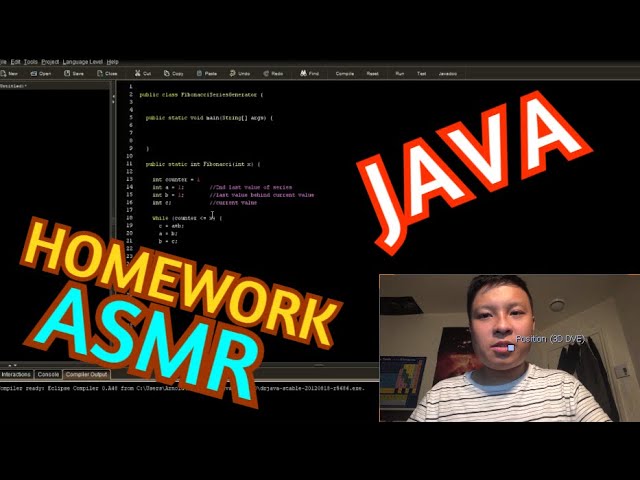 Lo Fi ASMR | Doing a small beginner Java Coding Homework. Whispers plus keyboard sounds