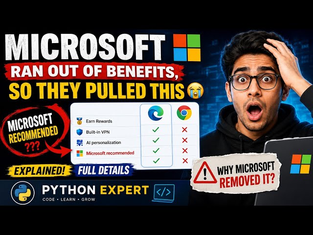 Microsoft Ran Out of Features? 😂 Edge's Funniest "Benefit" #developer #programming #microsoft #memes