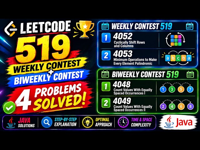 LeetCode Contest Solutions | Weekly 519 + Biweekly 191