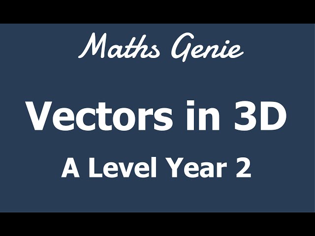 Vectors in 3d