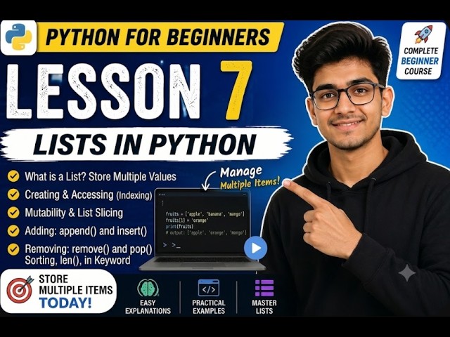 Python Programming for Beginners — Lesson 7: Lists in Python