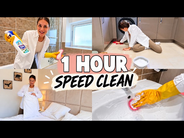 60 Minute Speed Clean | Whole House Clean With Me & Cleaning Motivation
