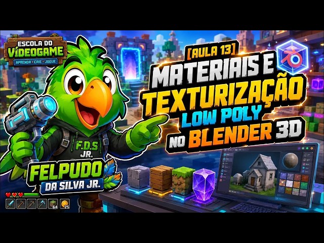 Texturização Low Poly no Blender com Scripts Python (Aula 13)