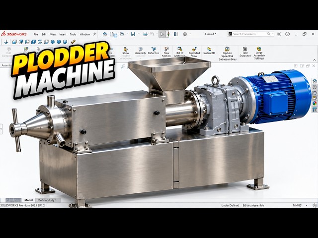 How To Make Plodder Machine In SOLIDWORKS| step by step tutorial