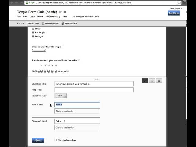 making the google form