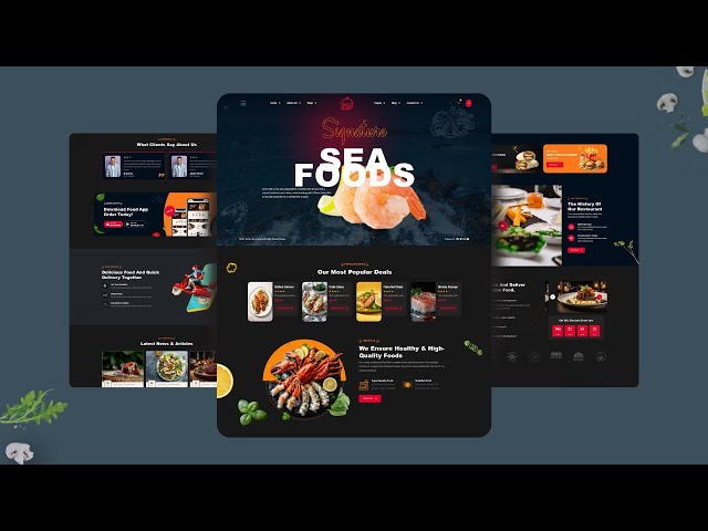 How To Make Restaurant Website Using HTML CSS And JavaScript | Responsive Website Design