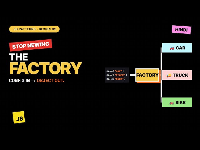 Understand the JavaScript Factory Pattern — Stop using 'new' for classes, use factories instead