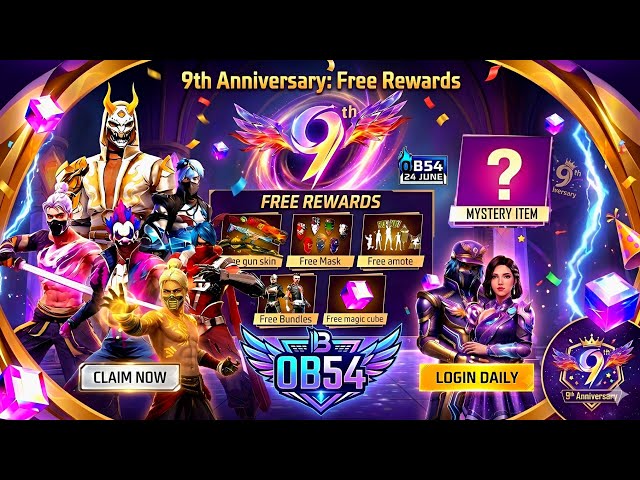 9th Anniversary Event Free Fire😲🔥| Free Fire New Event | Ff New Event | Upcoming Events In Free Fire
