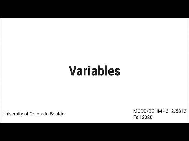 Variables