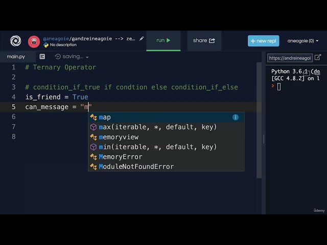Ternary Operator                      #python #programming #ternaryoperator  #coding  #learnpython