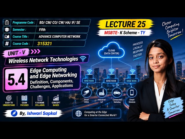 5.4 Edge Computing and Edge Networking- Definition, Components, Challenges, Applications | MSBTE