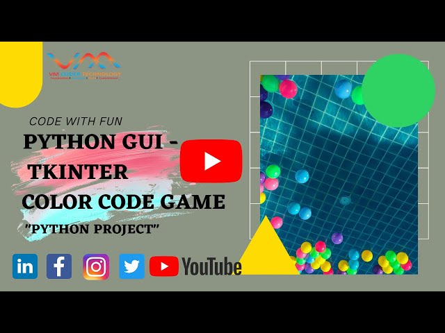 How to make Color Code Game using Tkinter in Python | live Project|