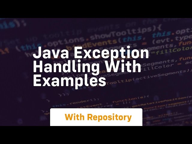java exception handling with examples