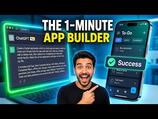 How to Create Complete App using ChatGPT Plus : Part 2 2026 #chatgpt #ai #flutter #kotlin