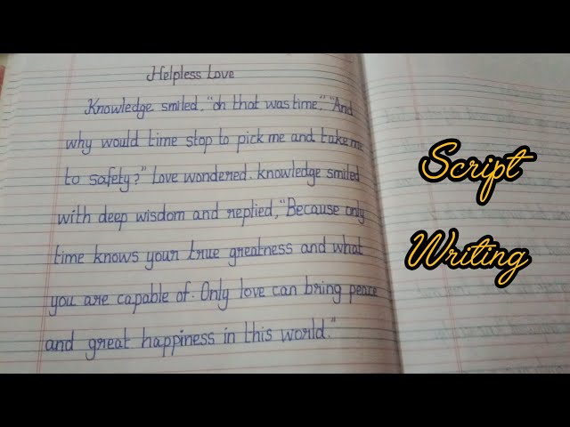 Script writing (Helpless love) story 