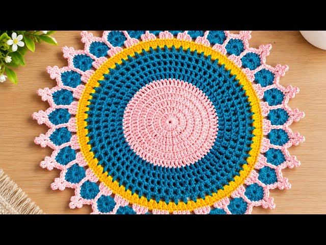 How to make crochetThalposh🔥Easy &Beautiful crochet MANDALARumal Design Hindi Tutorialfor beginners🧶