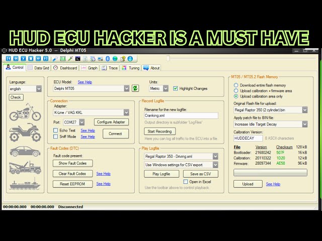 HUD ECU HACKER!! A Must Have Diag Software Tool.