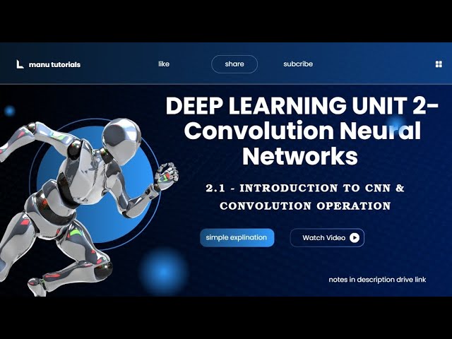 2.1 -Introduction to CNN & Convolution Operation | Deep Learning Explained Simply