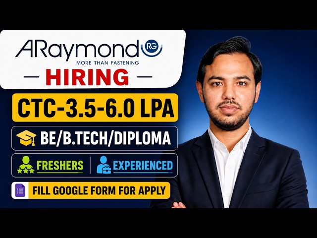 ARaymond India Recruitment 2026 | Diploma & BE/BTech | Freshers | Pune & Chennai