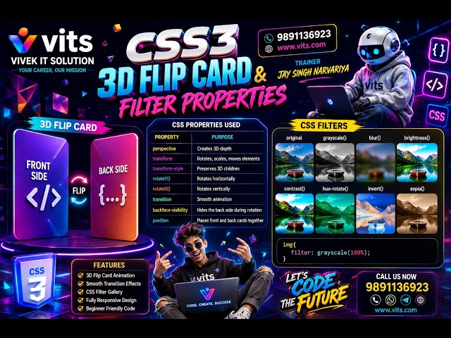 advance css properties part3 3d flip card and filter properties