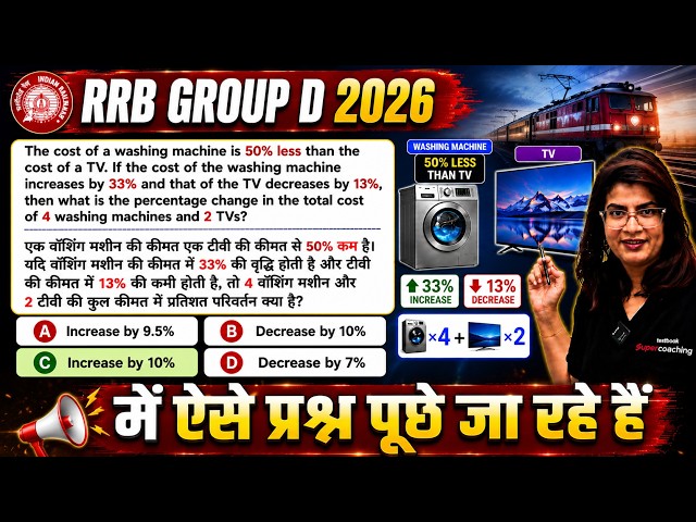 RRB Group D 2026 | Group D Math Practice Set | Group D Most Imp Question | RRB Group D by Gopika Mam