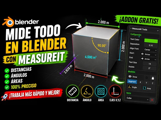The BEST Way to Measure in Blender Like a PRO! 📐 | Complete MeasureIt Step-by-Step 📏