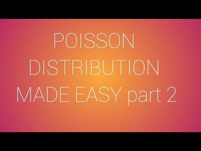 Practical example involving poisson distribution