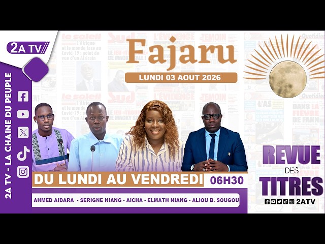 FAJARU du Lundi 03 Août 2026