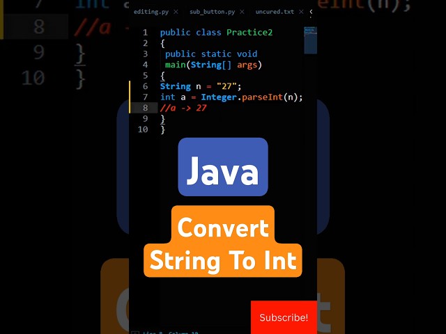 Java How To Convert String To Int