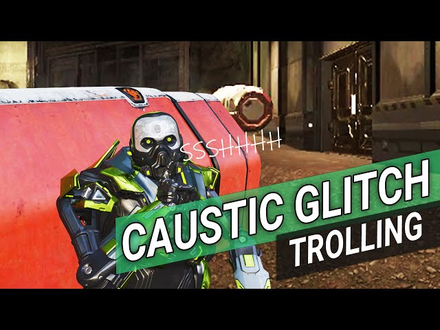 Caustic Glitch - Sending Traps into Closed Vault - Trolling Teams in Apex Legends