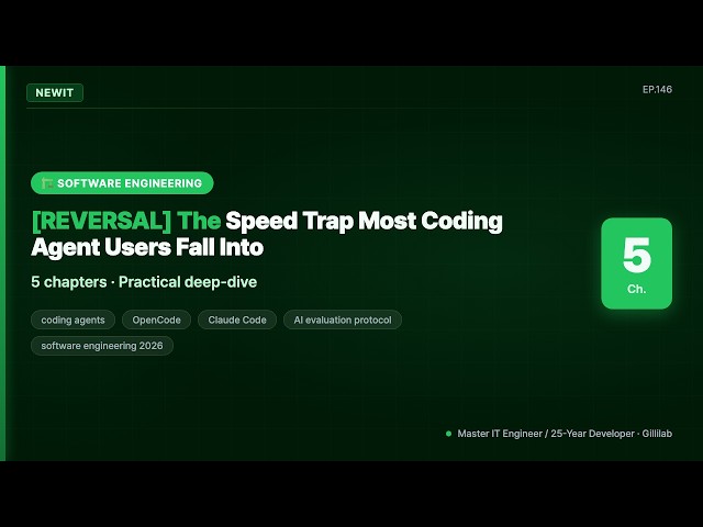 [REVERSAL] The Speed Trap Most Coding Agent Users Fall Into | #NEWIT