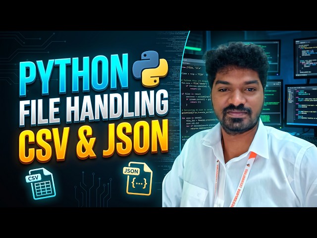 Python File Handling in Tamil | Read, Write, Append, CSV & JSON Explained | Python Tutorial