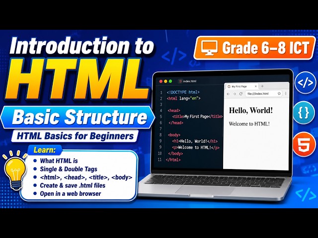 Introduction to HTML & Basic Structure | HTML Basics for Beginners