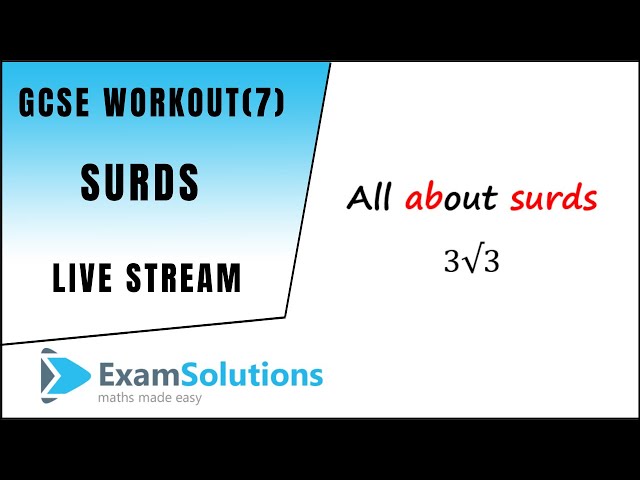 GCSE Maths Workout (7) | ExamSolutions