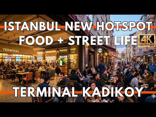 ISTANBUL TURKEY 2026 4K WALKING TOUR | Kadikoy to Moda: Street Food, Cafes, Bars & Vibes