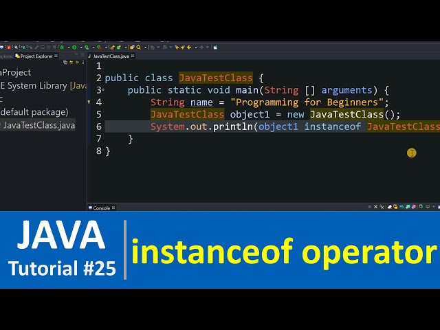 Java Tutorial #25 - instanceof Operator in Java Programming