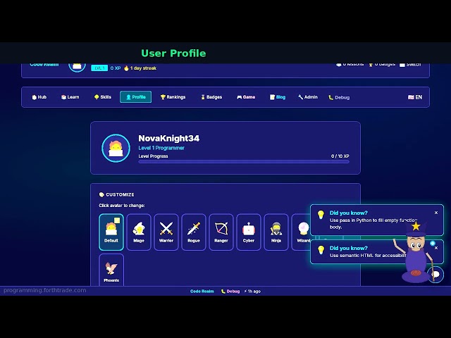 Code Realm - Programming Learning Platform Demo