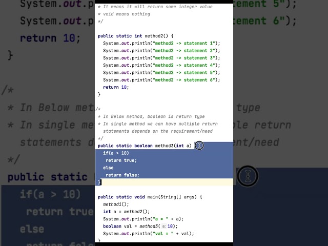 WHAT IS RETURN STATEMENT IN JAVA