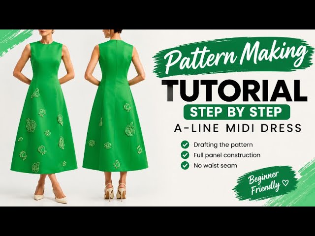How to Draft an A-Line Panel Dress Pattern | Step-by-Step Pattern Making Tutorial