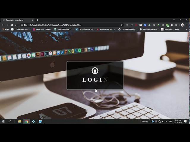 Login Form in html css 2020