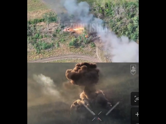 Two Excellent Ammo Cookoffs: Rocket in Back of Truck & Huge Grad Blast
