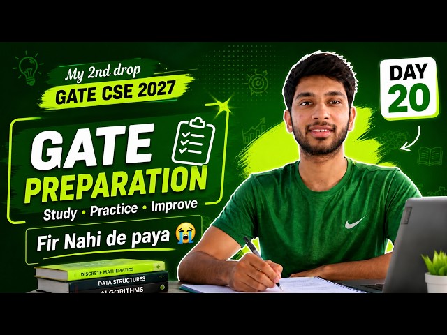 Fir NAHI Test De Paya 😭 (Day 20) | Study Vlog | My Gate 2027 Journey
