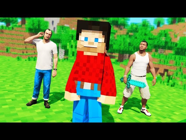 GTA 5 - The WORLD is MINECRAFT! (GTA 5 Mods)