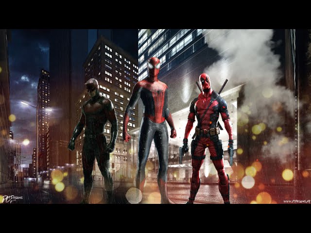 Team Red- Superhero by Simon Curtis [Deadpool,Daredevil and Spiderman]