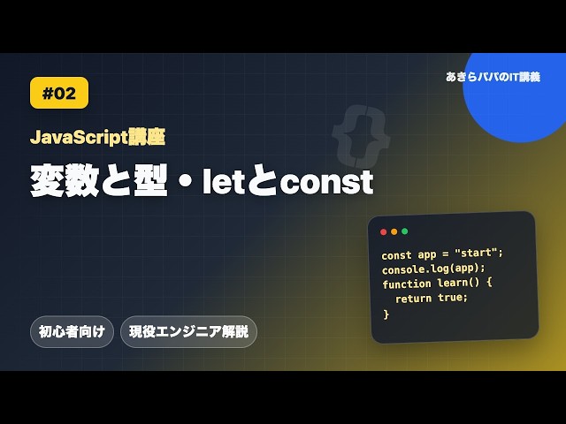 [JavaScript Course #02] Variables, Data Types, let, and const | JS Basics for Beginners