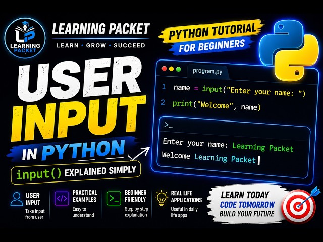 User Input in Python Explained Simply | Python Tutorial for Beginners