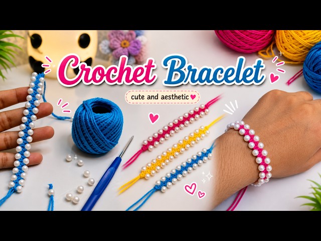 🧶 Easy Crochet Friendship Band Tutorial | Beginner Friendly DIY Friendship Bracelet