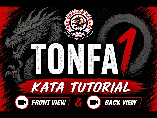 🥋 Tonfa No Kata Sho Weapon Tutorial | Front & Back View | Red Dragon Karate 🐉