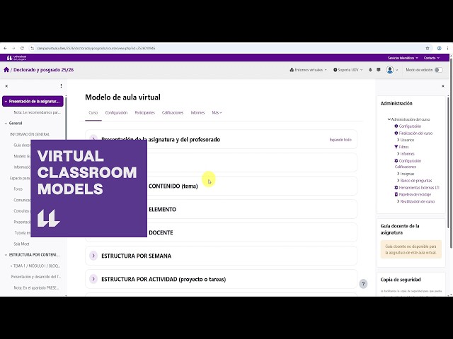 Moodle: Virtual classroom layouts
