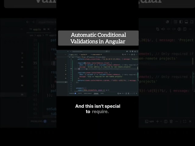 Automatic Conditional Validations in Angular 22 Signal Forms